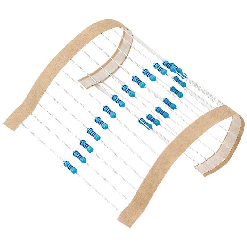 600-Piece 1% Precision Metal Film Resistor Set, 1/4W, 5-Band, 30 Resistance Values