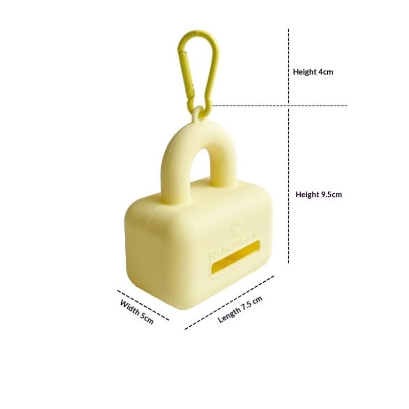 Pet Poop Bag Dispenser Portable Silicone Dog Waste Bag Holder With Carabiner Travel Walks Outdoor Clean Portable Tools Supplies