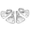 4PCS Fender Hook Stainless Steel Marine Ring Hook with 8 Screws for Tying Ropes and Hanging Clothing