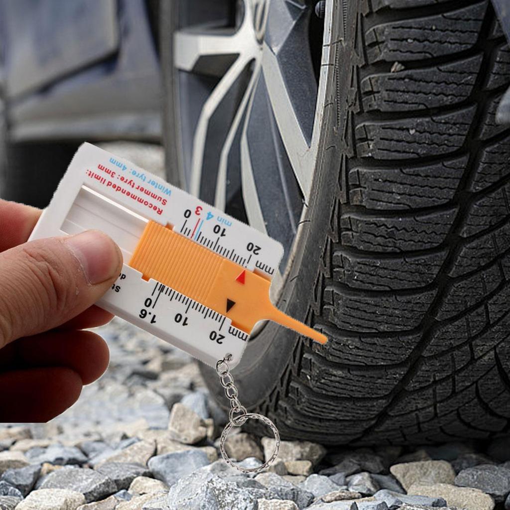 Tire Depth Gauge Tool Professional Depth Gauge Easy Reading Tire Measure Thickness Ruler High Precision Tread Measurement Tool