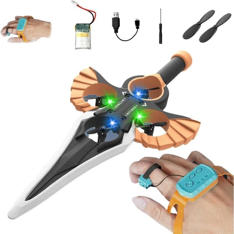 2.4G Flying Sword Rc Glider, Flying Sword Control By Hand, Remote Controlled Stunt,360° Stunt Flip, One-Button Lifting, Three-Speed Adjustment