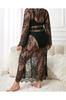 Women's Fashion New Dressing Gown Long Lace Dressing Gown