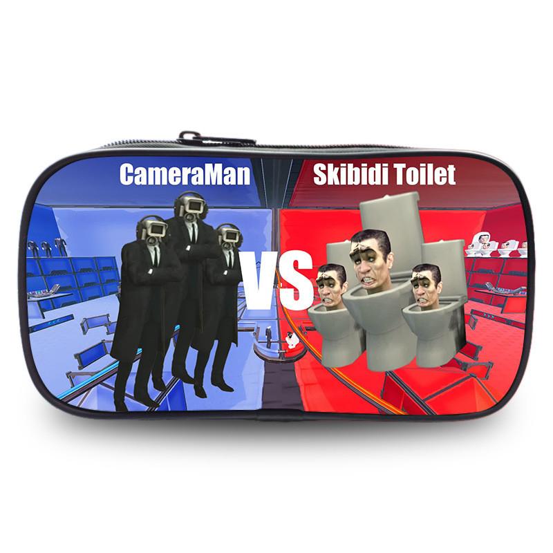 Skibidi Toilet Unique Pen Case Fashionable Polyester Unisex For Use School