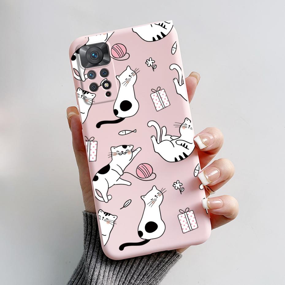 For Redmi Note 11S Note 11 Pro 5G 4G Case Cute Rabbit Panda Protector Fundas Cover For Redmi Note 11 note11E Silicone Phone Case