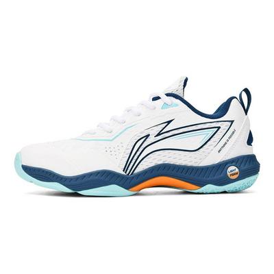 Li Ning Casual Versatile Non-Slip Wear-Resistant Low-Top Badminton Shoes Unisex Shoes White Denim-Blue AYZT003-2