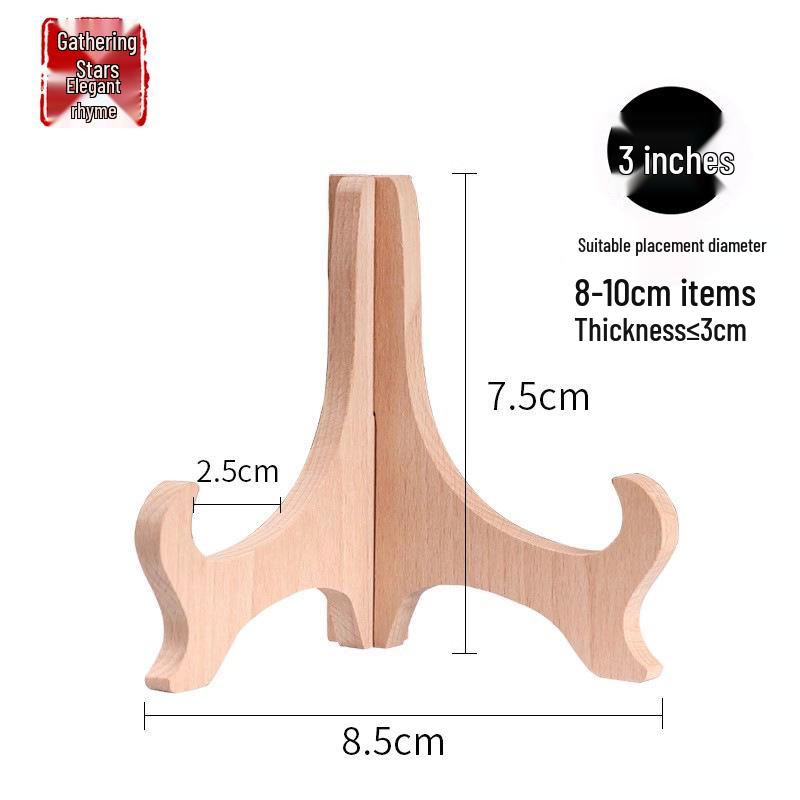 Solid Wood Display Stand for Plates, Photos, Crafts, Ornaments, and Pu er Tea