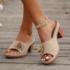 Women's Wide Width Roman Style Sandals, Floral Decor Lightweight Platform Slides, Minimalist Wedge Slippers for Women
