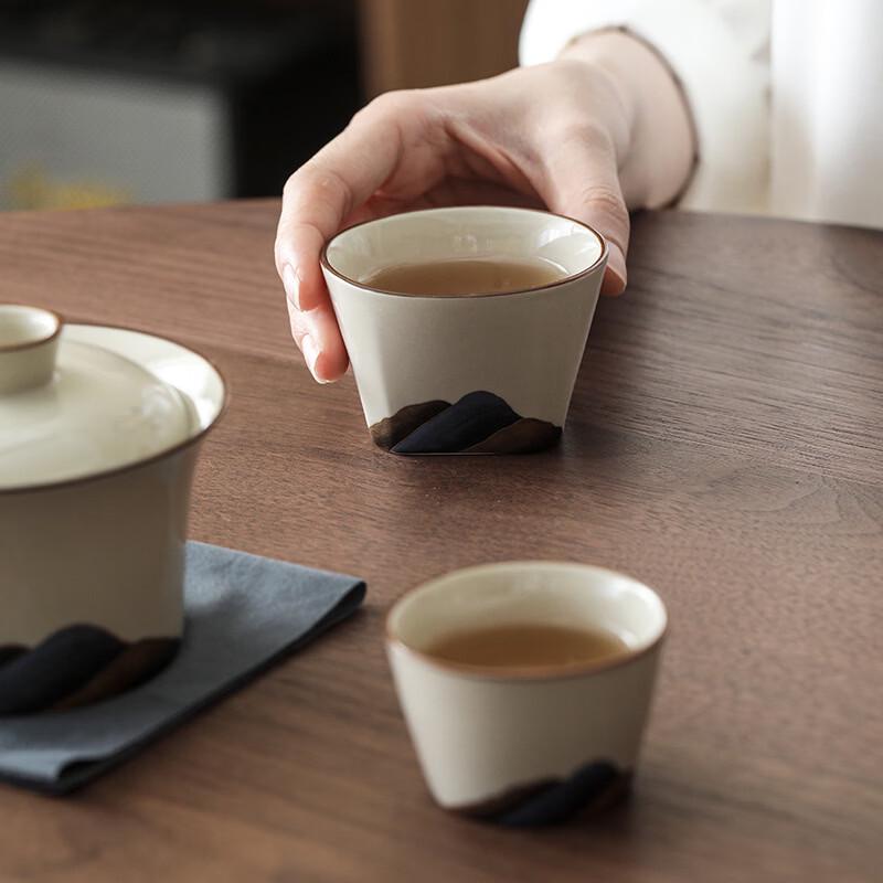 Mountains & Rivers Ash Glaze Travel Tea Set