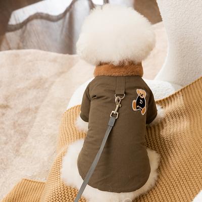 Vêtements pour animaux de compagnie peuvent être remorqués Vêtements épais rembourrés en coton Teddy Bi Xiong Poméranien chaton vêtements pour chien Vêtements d'automne et d'hiver