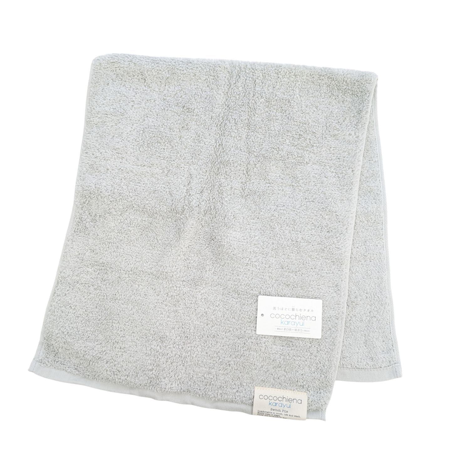 

Nisshin Shoko Cocochiena Karayui Face 34 x 80 CE8020 that gets fluffier with each Towel, Gray, Approx. cm, (Towel wash) серый
