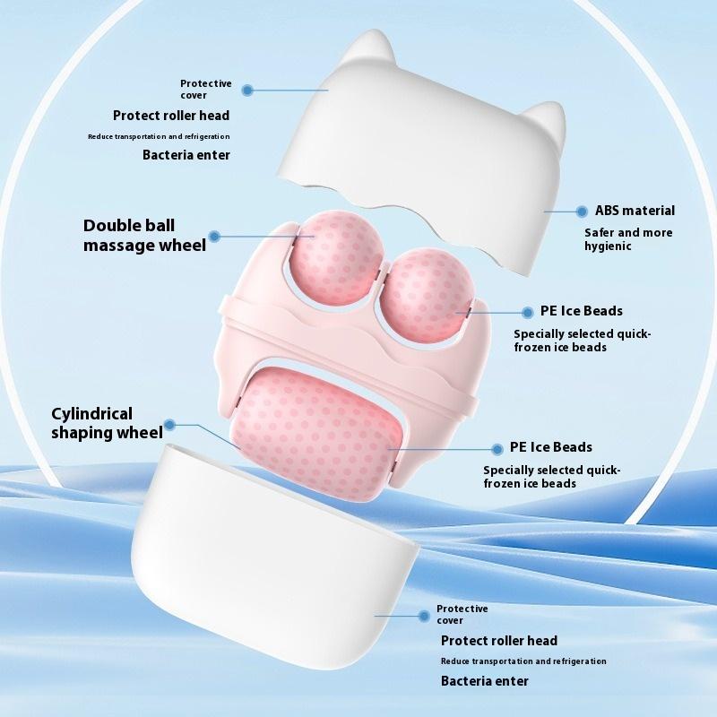 Cold Compress Device Double Headed Roller 2-In-1 Ice Massage Device Multi Functional Massager For Relieving Edema Cooling