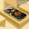 Prosperous Golden Peony For Samsung A 01 52S A04 A05S A10 A12 A13 22 23 24 36 42 M02 Note 10 20Ultra 8 9 Golden glass phone case