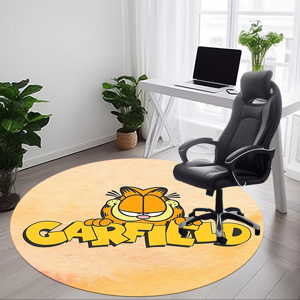 

1pc Garfield Cat Office Round Area Rug, Bedroom Living Room Home Decor, Room Deco, Offic a1016127 80cm by 80cm