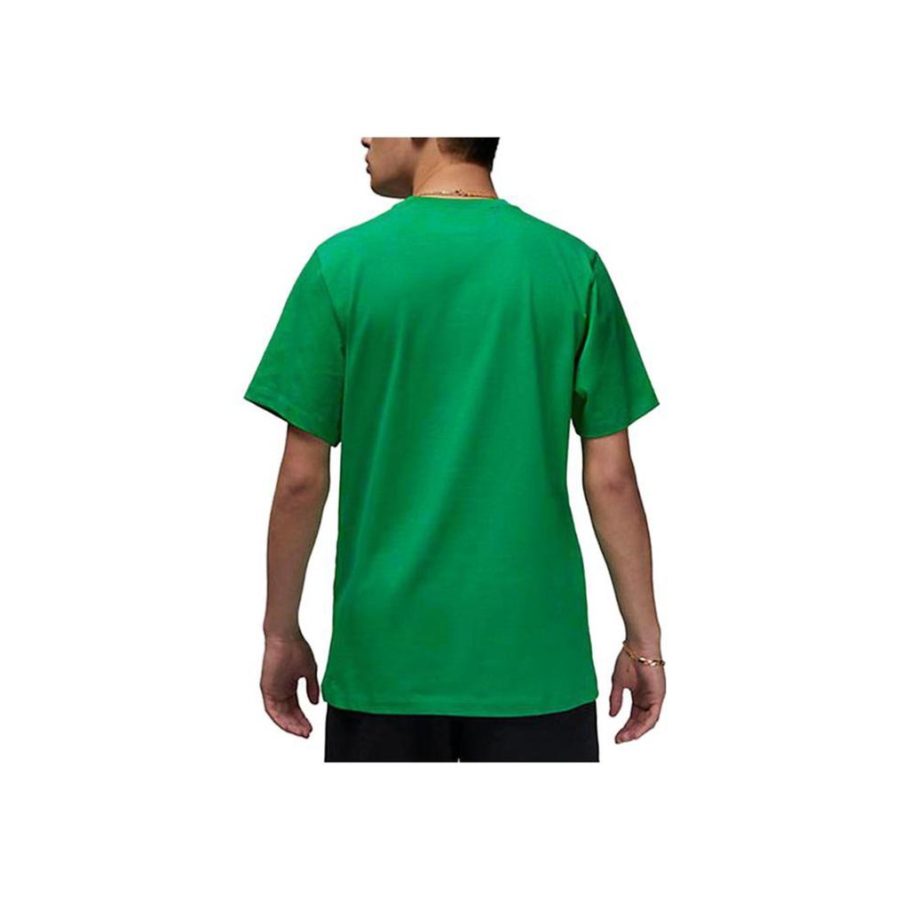 Jordan Amerikaans Retro Merk Logo Print Ronde Hals Pullover Sport T-shirt met Korte Mouwen Heren Tops Groen DV1446-310
