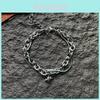 Titanium Steel Mens Chain Bracelet With Star Pendant Double Layer Geometry For Hip Hop Style