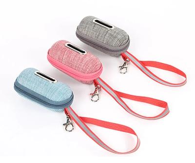 Portable Garbage Box for Cleaning Puppy Waste, Dog Poop Bag Dispenser and Pick - Up Bags Holder with Rope