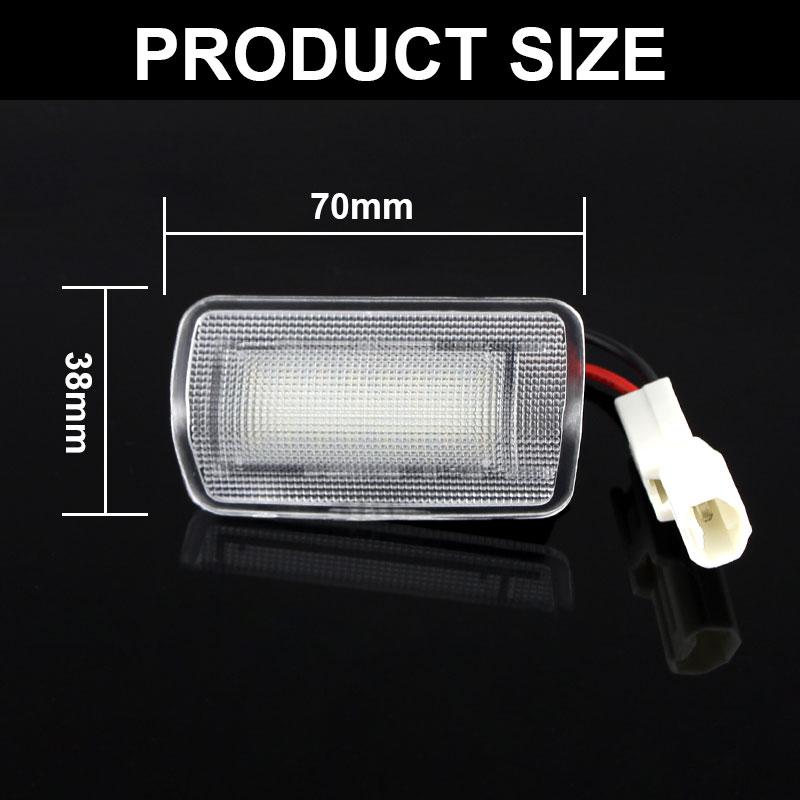 2PCS Fits For Toyota Land Cruiser 200 Series 150 Series Prado MK4 J150 For Lexus ES240 IS250 Led Door Courtesy Light Bulbs White Bulbs 7