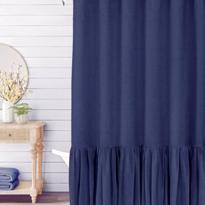 Leinen Verdunklungsvorhänge Duschvorhang mit Haken