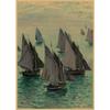 Monet Oil Painting Retro Kraft Paper Poster for Restaurant, Bar, Cafe Wall Decor