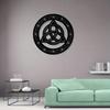Celtic Knot Metal Wall Art Triangle Design Black Iron Decor St Patricks Day Irish Gift