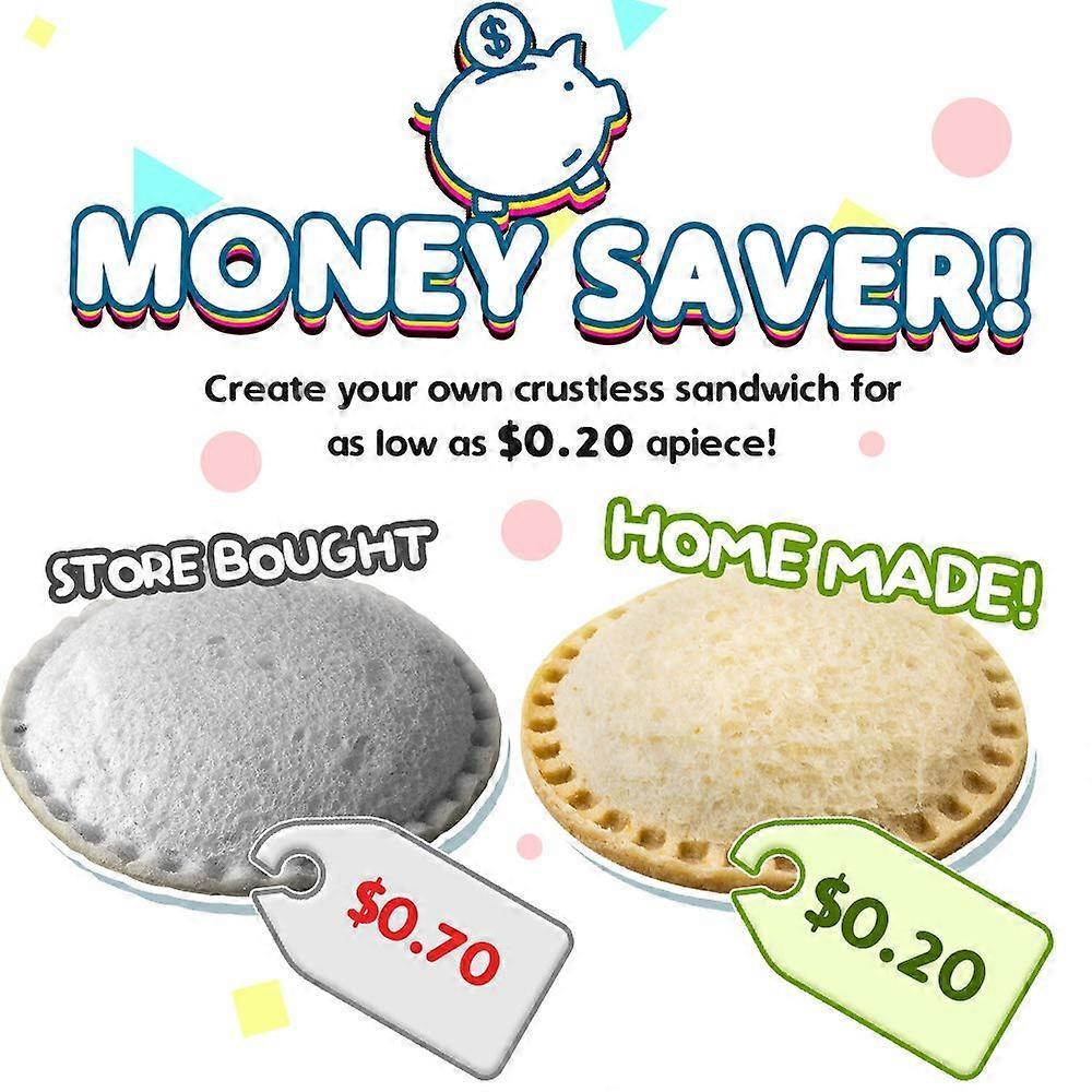 Sandwich Cutter and Sealer Sandwich Maker Cut and Seal - Great for Lunchbox and Bento Box - Boys and Girls Kids Lunch