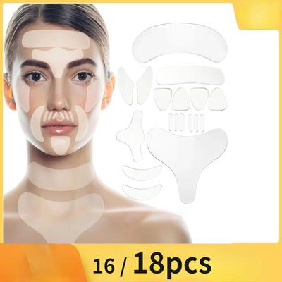 Reusable Silicone Anti Wrinkle Patches Face Forehead Neck Eye Removal Anti-wrinkle Sticker Pad Face Lifting Mask Tapes Skin Care