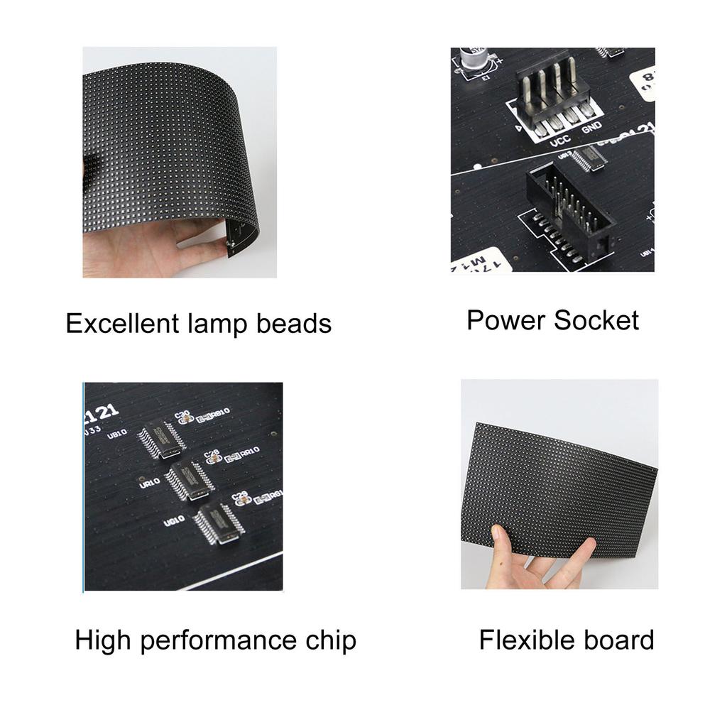 Flexibilní LED panel 208x104 pixelů plnobarevný LED maticový panel pro hotelový KTV Bar DC5V