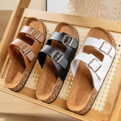 Men's Summer Cork Slippers 2025 - Thick Sole, Wear-Resistant, Birkenstock Style Beach Sandals