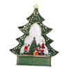 Christmas Music Box Decoration Iron Sculpture Glowing Snow Globe with Light And for