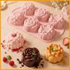 6‑Cavity Rose Flower Silicone Mold Food‑Grade Mousse Mooncake Chocolate Ice Cream Pudding Mould for French Pastry Home Baking