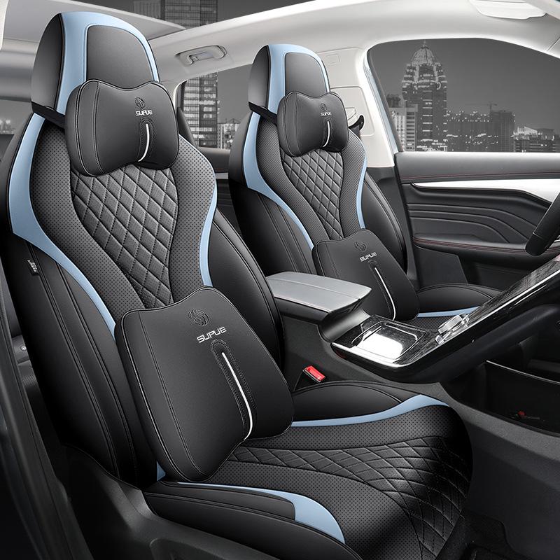 Fits Rising Auto MARVEL R Leather Car Seat Covers: All-Season, Full Enclosure for Five Seats.