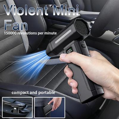 150000RPM Electric Air Blower Powerful Turbo Jet Fan Multi-Purpose Rechargeable Blower Brushless Motor Car/PC/Home/Outdoor