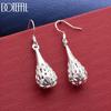 925 Sterling Silver Drop Shape Earrings Fashion Gift Jewelry