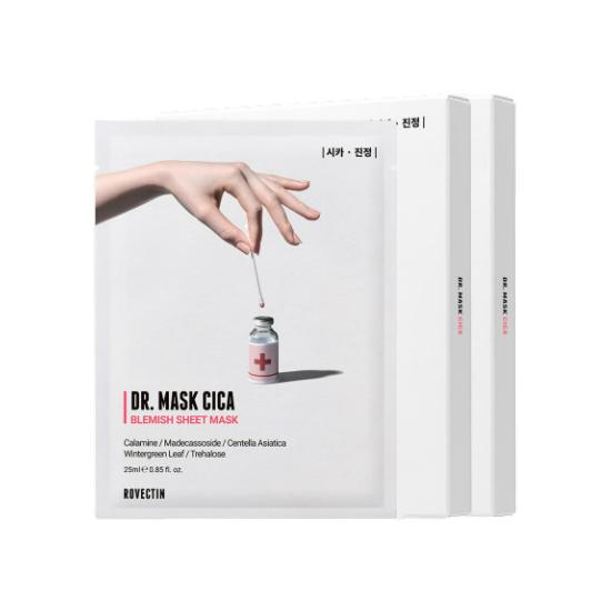 Rovectin Dr. Mask CICA Soothing Sheet Mask – 10-Pack (10 Sheets)