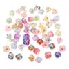 5Pcs Glass Beads Flower Pendants For DIY Bracelets Necklaces Jewelry Making
