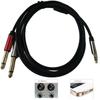 1.5m Audio Line 3.5mm TRS To Dual 6.35mm TS AUX Cable for PC Headphone Mixer Amplifier 3.5 To Double 6.5 Mono Jack Cable