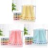 Premium Cotton Thick Absorbent Face Towel Soft Washcloth For Home Use In Blue Yellow And Pink