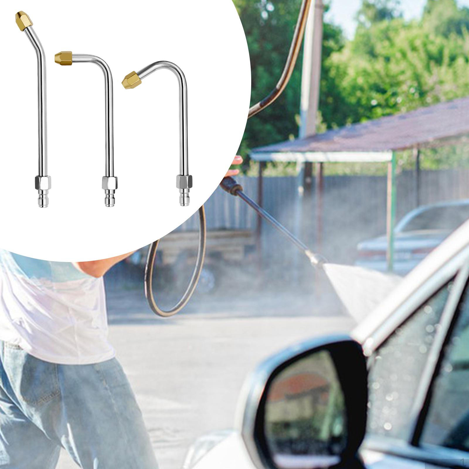 

3x Pressure Washer Extension Wand 1/4 Quick Connect Attachment Rod 90° 25° Curved