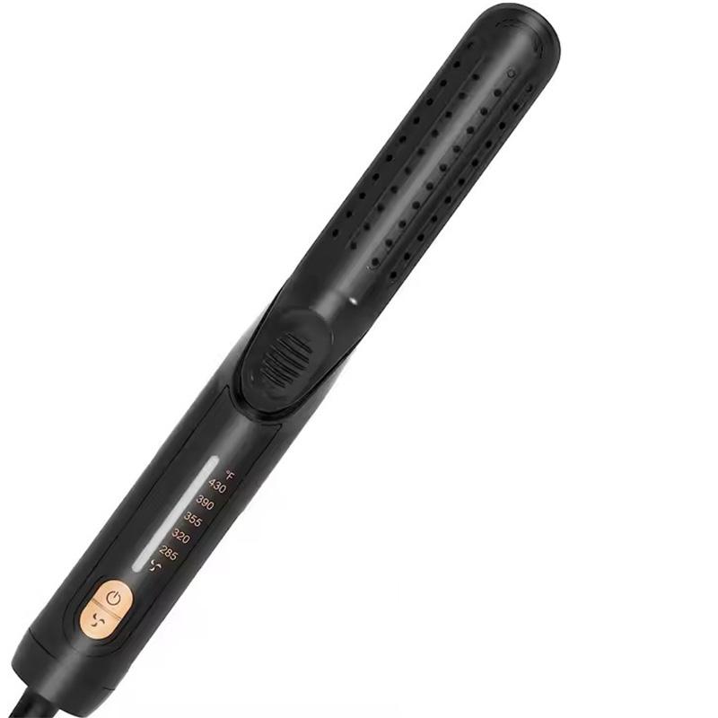 Portable Hair Styling Quick Heating LED Light Display 2 In 1 Mini Air Styling Flat Iron Straightener