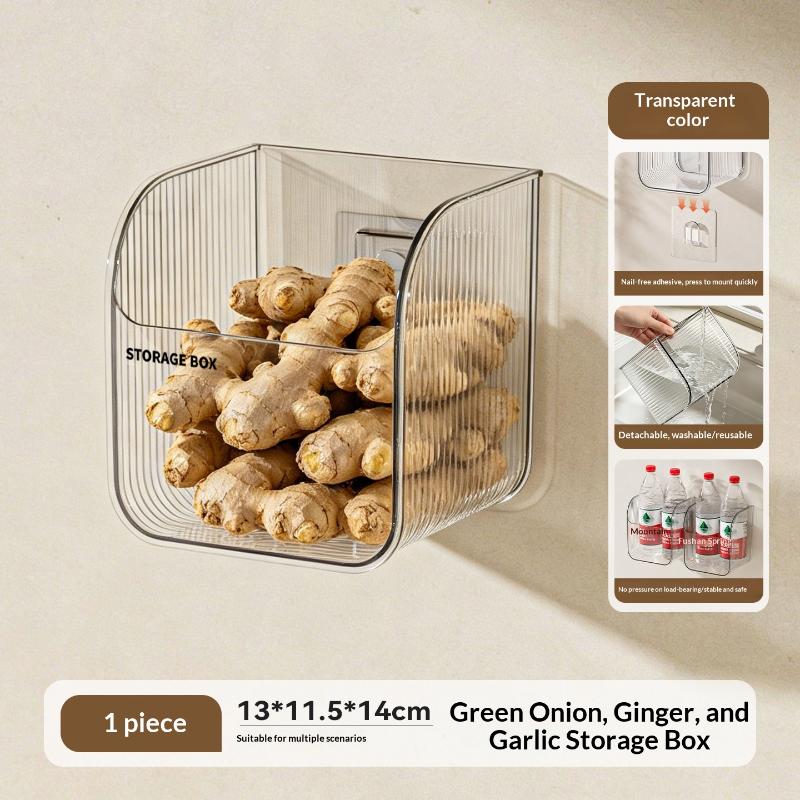 Kitchen Ginger Garlic Storage Basket Storage Hanging Basket Ginger Wall Hanging Basket Storage Box Kitchen Accessoires Organizer