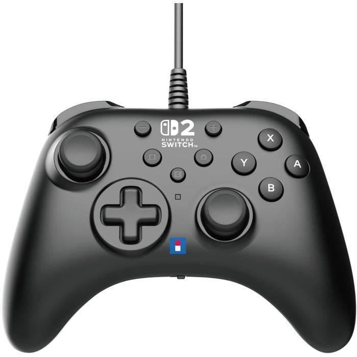Manette Filaire - HORI - Horipad - Nintendo Switch Et Switch 2 - Bouton Nintendo C - Boutons Arrière Programmables - Noir