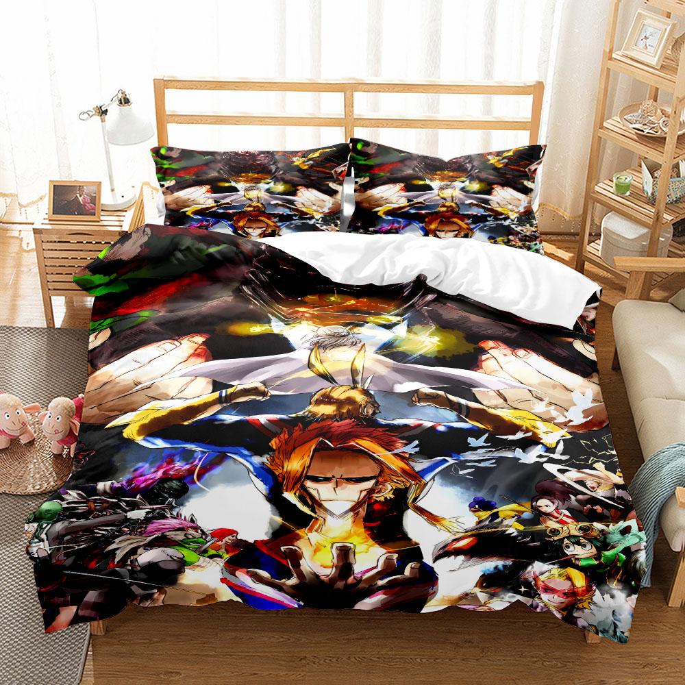 School Boys Campus Duvet Cover Set UK Single Double King US Twin Full Queen Size Anime Bed Linen Set