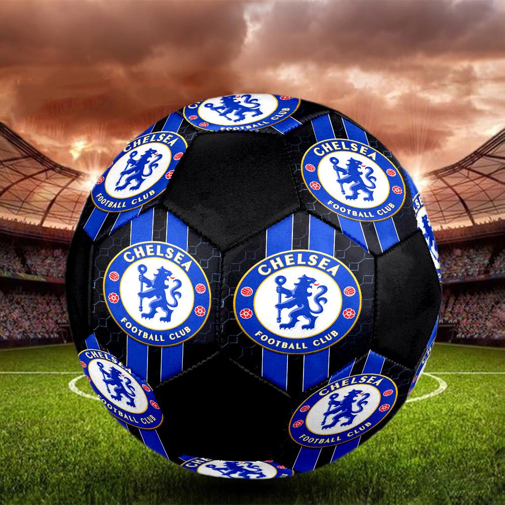 Pallone da Calcio Indoor Chelsea FC Colorato Per Tutte le Età Misura 5 Cucito a Macchina PVC Pronto per la Competizione Resistente Alto Rimbalzo