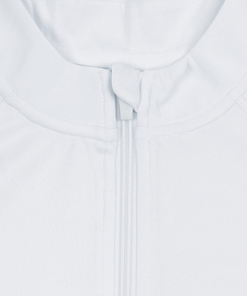 GLACK Gt153 Soden Short Sleeve Zip-Up Rash Guard (White)