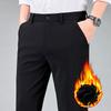 Autumn And Winter Men'S Thick Velvet/Regular Casual Pants Business Ironless Versatile Elastic Straight Pants Men'S Pants