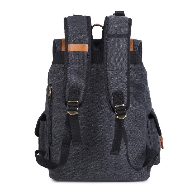 Seven-Color Cotton Retro Backpack, Men'S And Women'S Canvas Travel Computer Bag, Outdoor Contrasting Sports Bag
