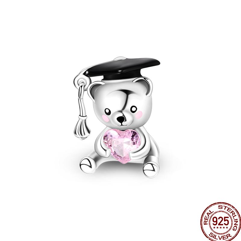 Copper Pet Animal Series Puppy And Kitten Cute Pet Lovely Charm Beads Suitable For 3Mm Original Bracelet Diy