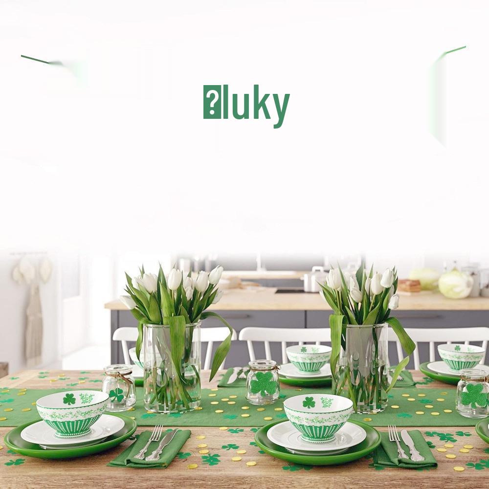 St. Patrick's Day Shamrock Party Decoration Flags