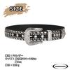 Studded Western Bling Dance [SNOEAKRH] Belt, Rhinestone, Y2K, Style, Sparkling, Sequins, Glitter, Bling, Unisex, Party, (Silver)