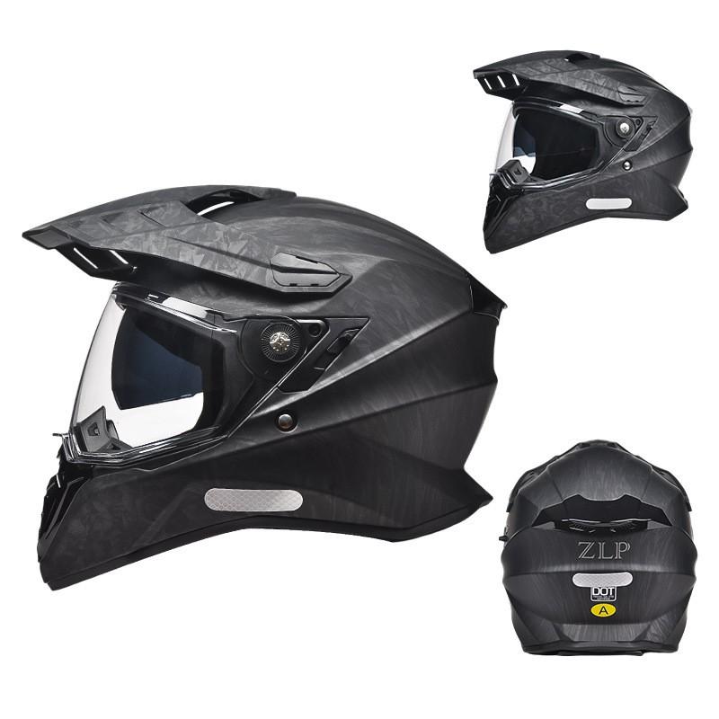 Full Face Motorcycle Helmet Touring Off-Road All Season Riding With Dual Visors ABS Shell Men Women